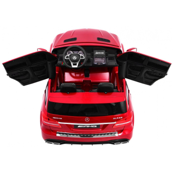 Auto na akumulator Mercedes AMG GLS63 dla dzieci Czerwony + Lakierowany + 4x4 + Nawiew powietrza